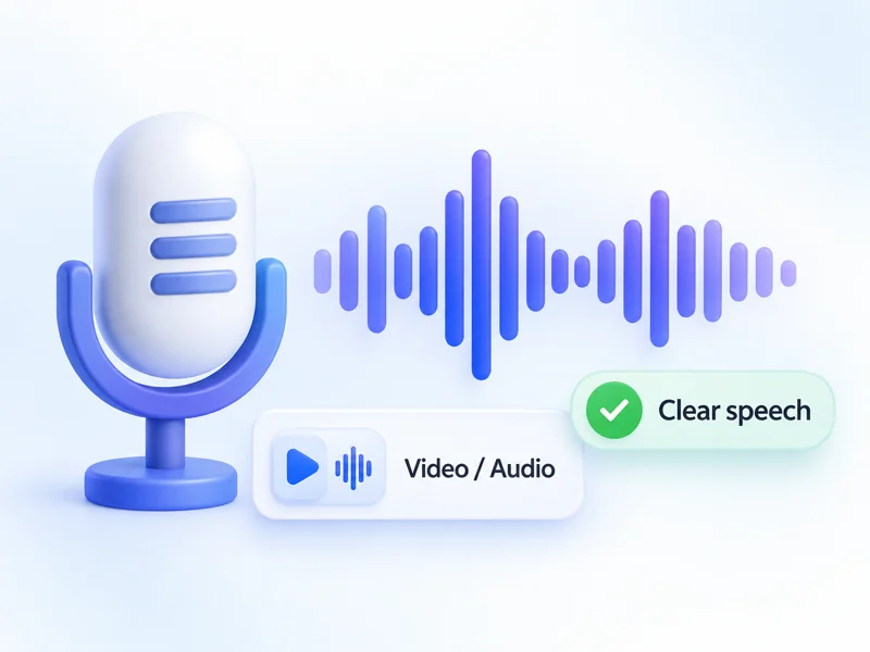 音声波形と自動検出ボタンがある動画・音声のアップロード画面