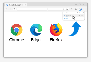 Google Chrome, Edge, Mozilla Firefoxでのダウンロード
