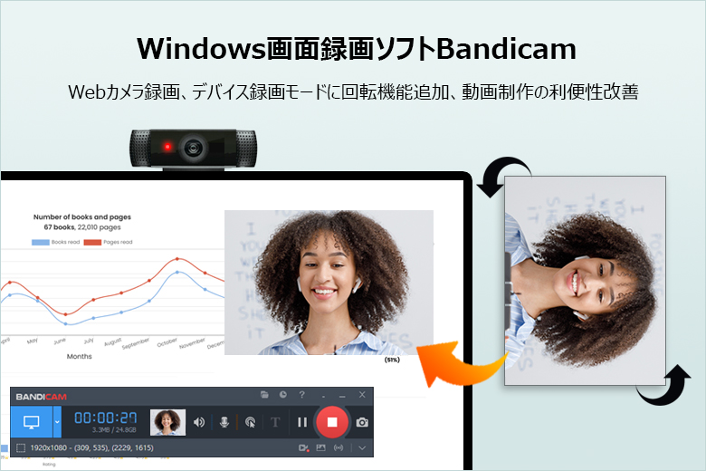 Bandicamがウェブカメラオーバーレイ機能強化で画面録画の専門性と利便性を向上