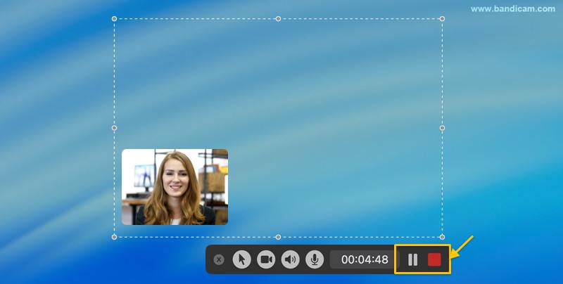録画の一時停止・終了