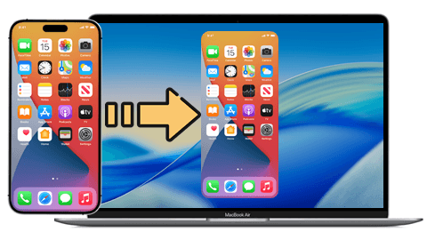 iPhoneをMacにスクリーンミラーリング