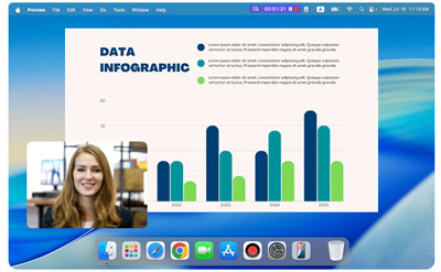 record screen and face on mac