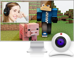 BandicamのWebカメラ、ロゴ、テキストオーバーレイ機能