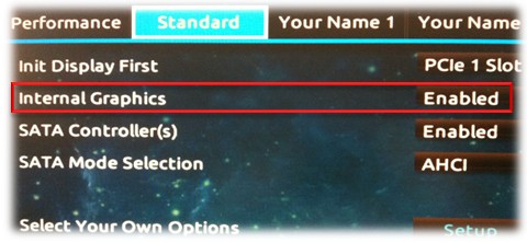 CPU搭載グラフィック機能有効 CPU搭載グラフィック機能有効