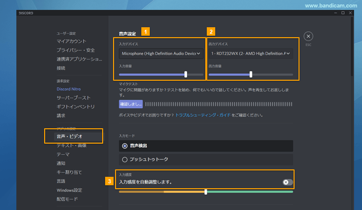 Discordなどのボイスチャットの通話相手の声を録音しない方法 Bandicamの使い方 上級編