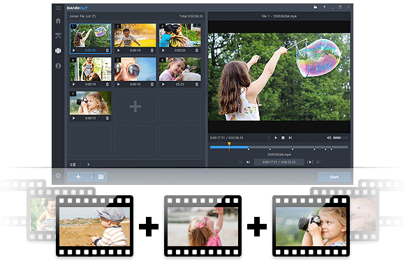 無劣化高速動画結合ソフト Bandicut バンディカット